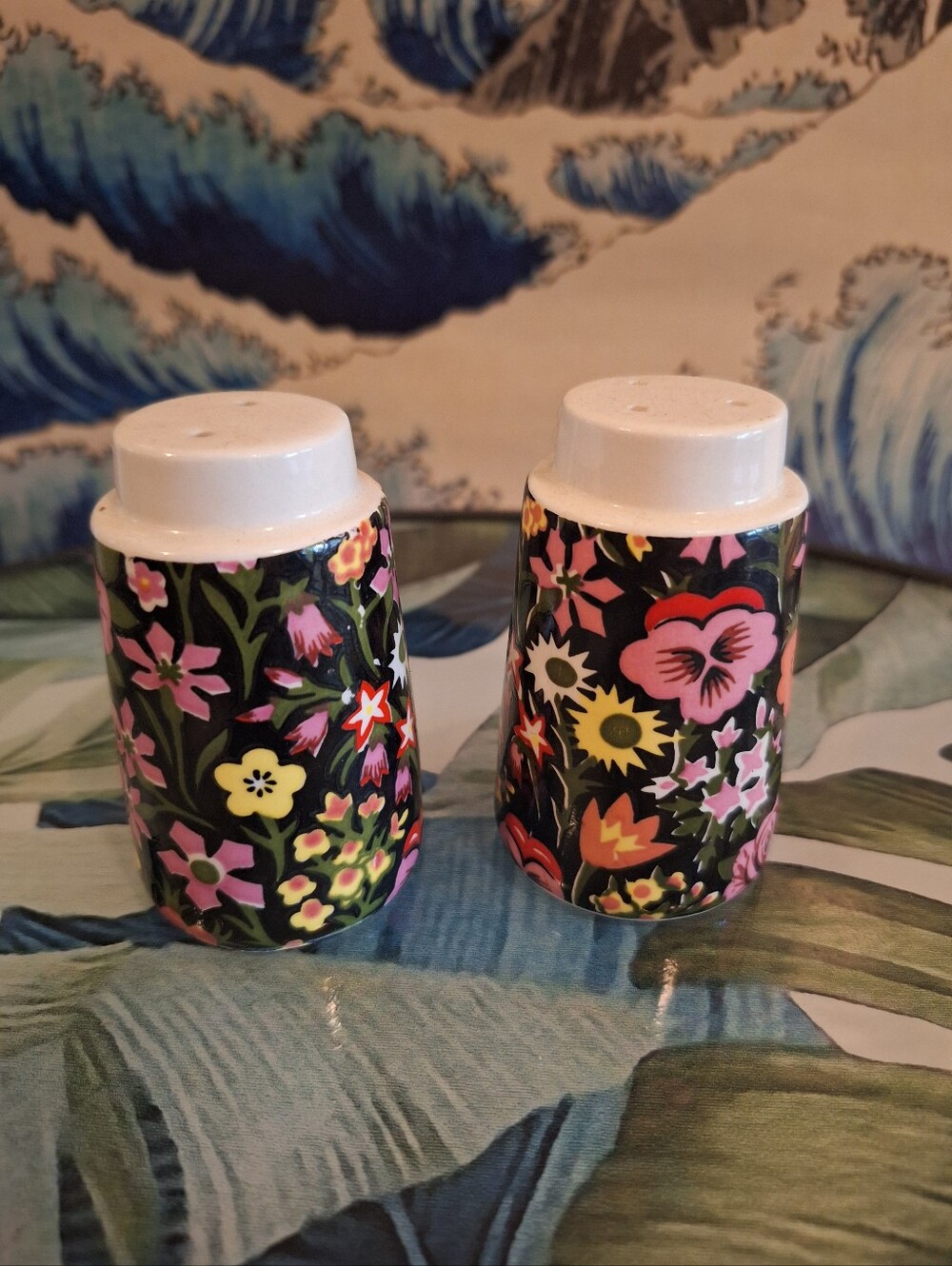 Retro 1970s Ceramic Salt & Pepper Set